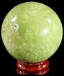 Polished Green Opal Sphere - Madagascar #55083-1